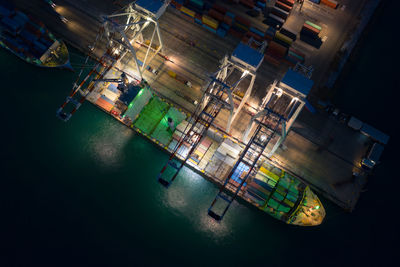 Container dock terminal and shipping container loading and unloading import export international 