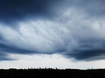 Panoramic view of field against sky