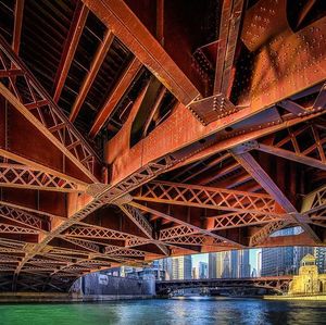 Low angle view of bridge over river