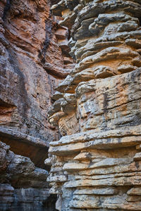 Close-up of rock formations