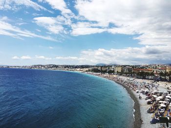 Scenic view of beach in nice