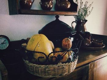 Close-up of food on table