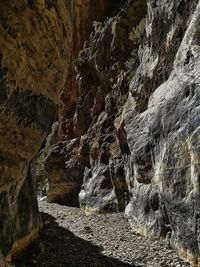 Scenic view of rock formation in water