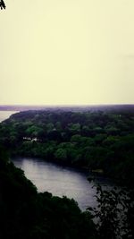 Scenic view of river against clear sky