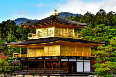 Golden pavilion kinkakuji temple in kyoto japan or  the famous golden temple in kyoto