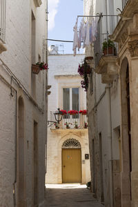 Alley amidst buildings in city