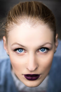 Close-up portrait of beautiful young woman