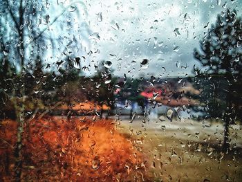 Rain drops on glass window