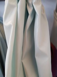 Close-up of white curtain