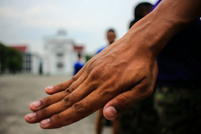 Close-up of hands