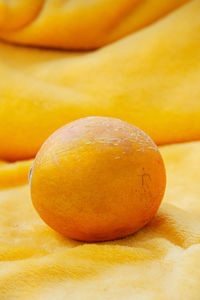 Close-up of orange on table