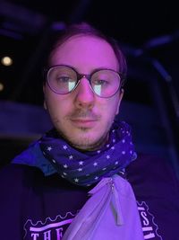 Portrait of young woman wearing sunglasses