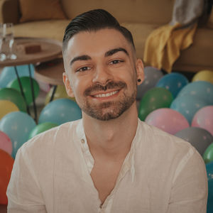 Portrait of a smiling young man