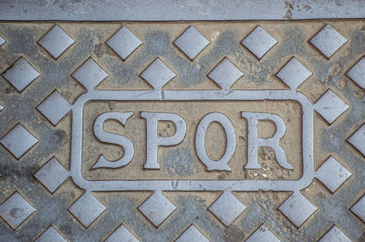 Full frame shot of manhole