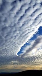 Low angle view of cloudy sky
