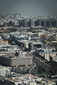 High angle view of cityscape