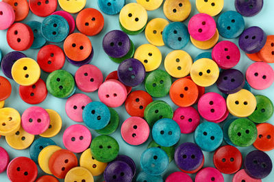 Full frame shot of colorful buttons
