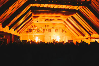 Group of people in the dark