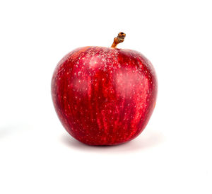 Close-up of apple against white background