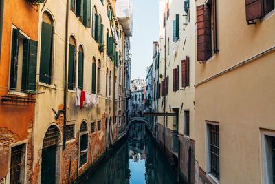 Canal amidst buildings in city