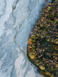 High angle view of sea