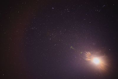 Low angle view of stars in sky