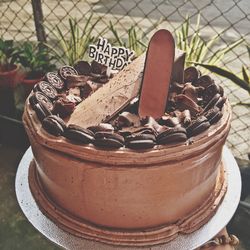 Close-up of chocolate cake