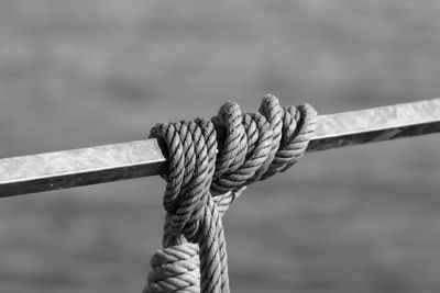 Close-up of rope against blurred background