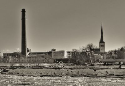 View of mosque against clear sky