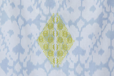 Close-up of green pattern on fabric
