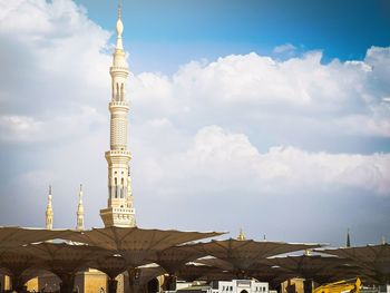 Low angle view of buildings against sky
