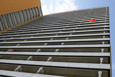 Low angle view of modern building against sky