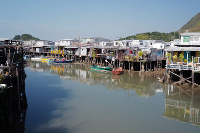 Boats in harbor