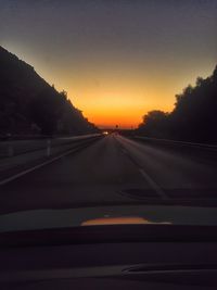 Country road at sunset