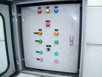 Close-up of control panel 