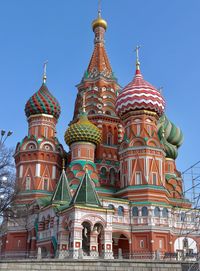 Low angle view of cathedral against clear sky