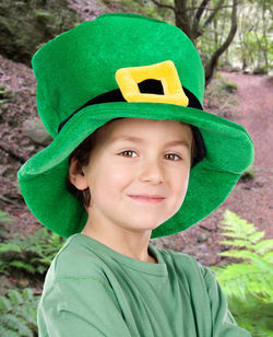 Portrait of smiling boy wearing hat