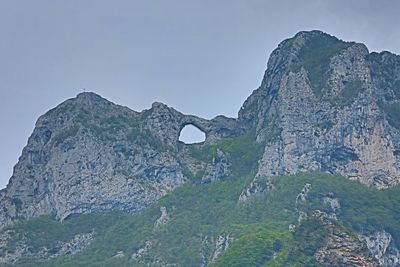 Scenic view of mountains against clear sky