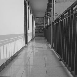 Empty corridor of building