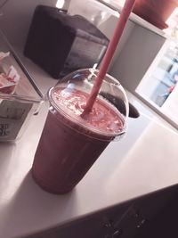 Close-up of drink on table