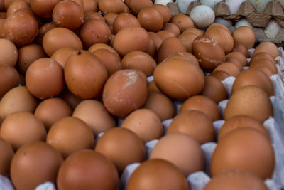 Full frame shot of eggs for sale