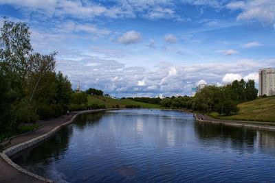 Scenic view of river against sky