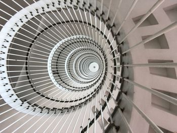 Close-up of spiral stairs