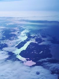 Aerial view of sea against sky