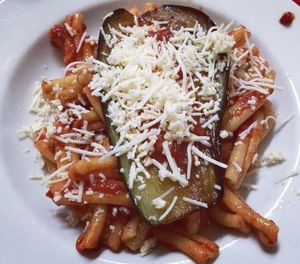 Close-up of food served in plate