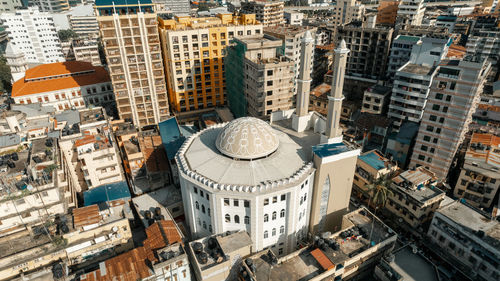 Aerial view of msulim mosque in dar es salaam