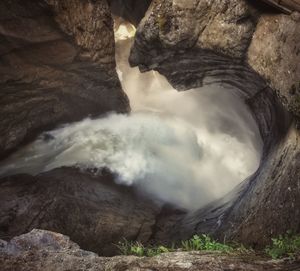 Scenic view of waterfall