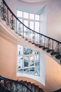 Low angle view of staircase in building