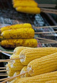 High angle view of yellow for sale at market