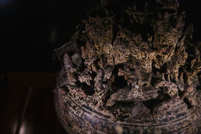 Close-up of old statue